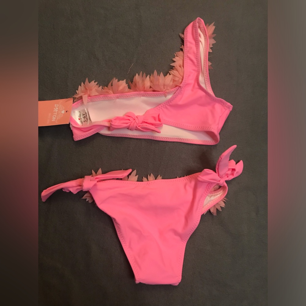 NWT One Shoulder Girls Bikini - Picture 8 of 10